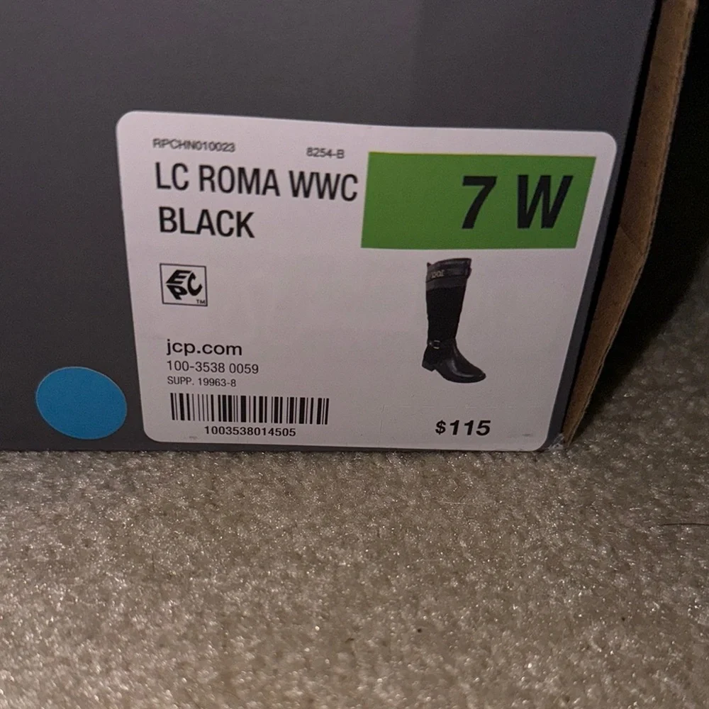 Black Knee-High Wide Calf Wide Width Boots FREE SHIPPING